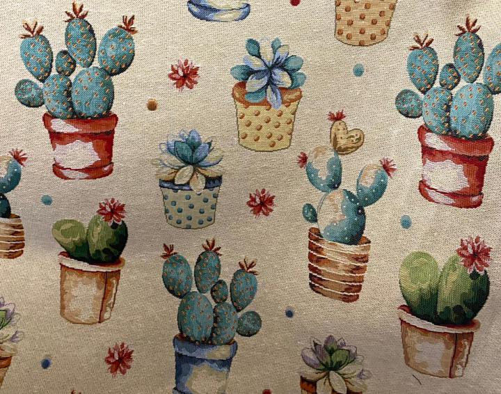 Tela gobelín-cretona cactus