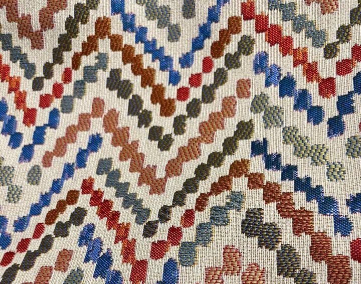 TELA GOBELÍN-CRETONA ZIG-ZAG MULTICOLOR