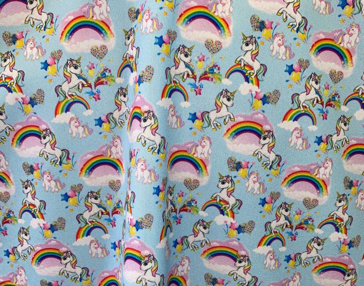 Tela Stretch unicornios