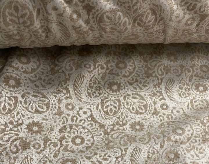 Chenilla estampado reversible beige