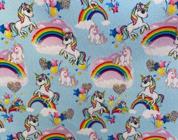 Tela Stretch unicornios