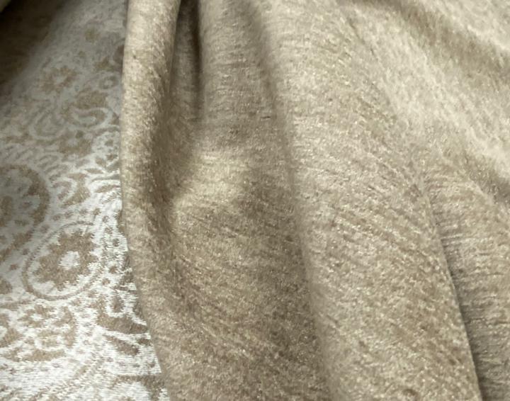 Chenilla estampado reversible beige