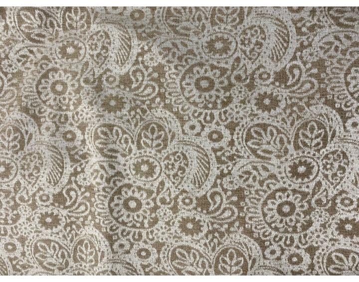 Chenilla estampado reversible beige