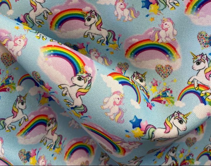 Tela Stretch unicornios