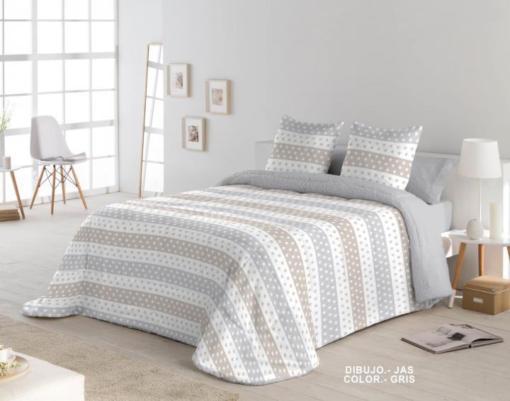 comforter sherpa gris