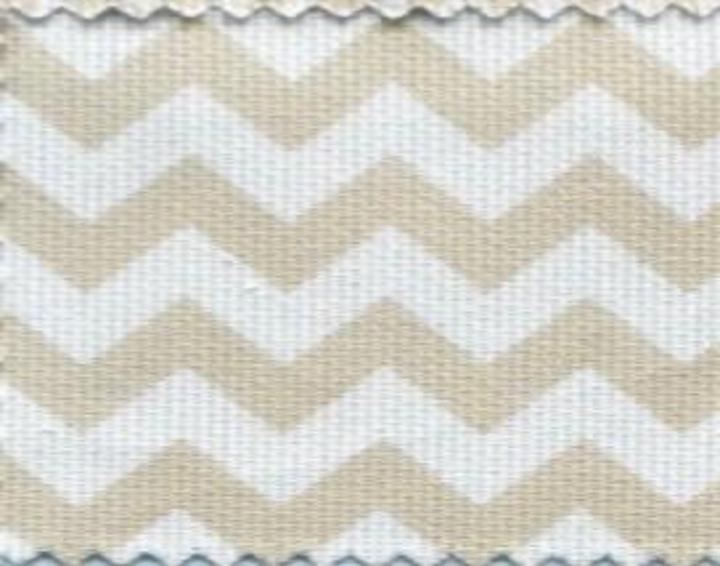 Tela Piqué rayas zig zag beige